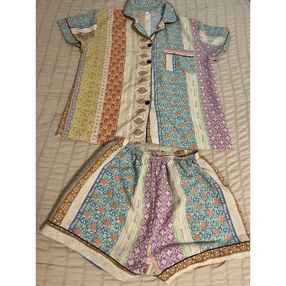 Colorful Striped Women's Pajama Set